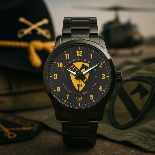 Relógio Primeiro Time Veterano Personalizado Preto da Amér