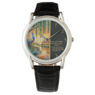 Relógio Proverbs 3:5 Igreja Branca