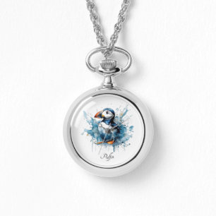 Relógio Puffin Splash, personalizado