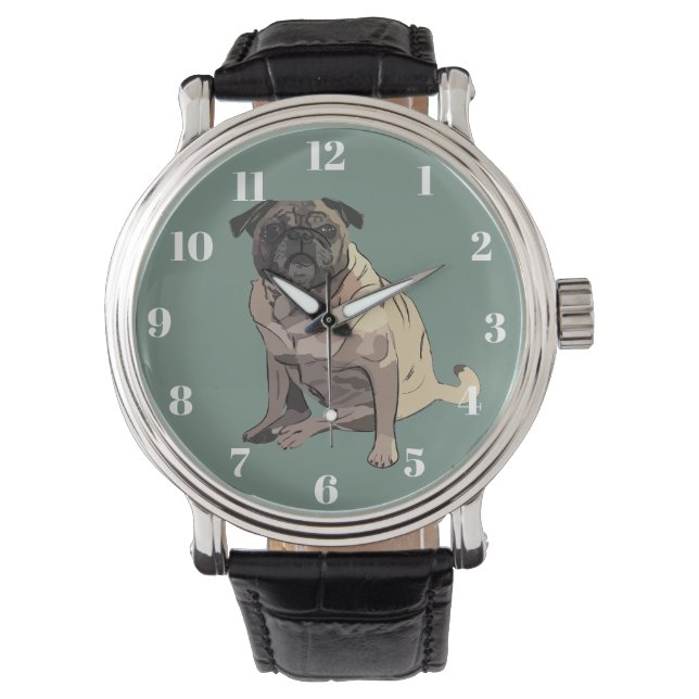 Relógio Pug (Frente)