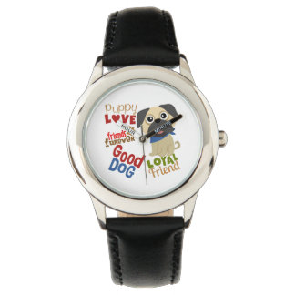 Relógio Pug Dog Melhor Amigo