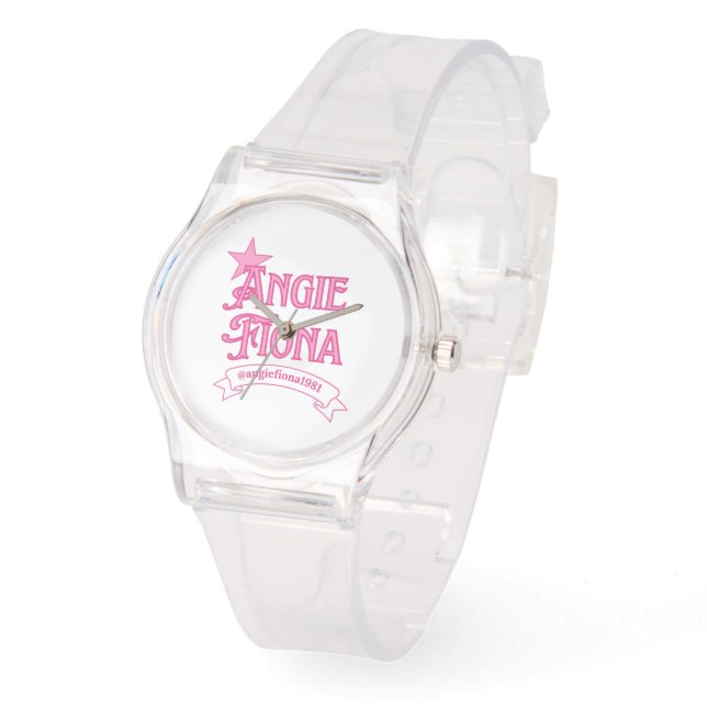 Relógio Pulseira de Silicone Transparente (Ângulo)