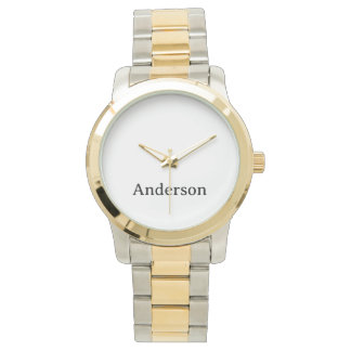 Relógio Pulseira Oversized Two-Tone Unisex Substituir Text