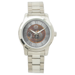 Relógio Pulsos de disparo e engrenagens de Steampunk do