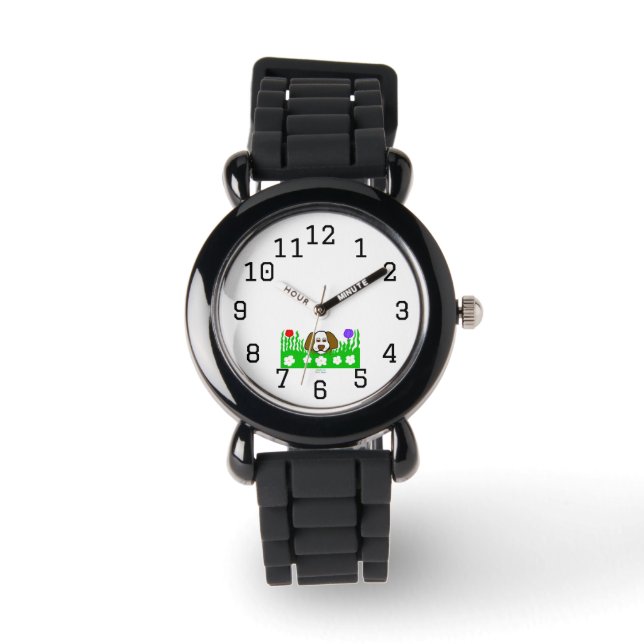 Relógio Pup N Play Kids Black Silicone Watch (Frente)