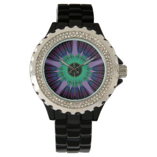 Relógio Pupil Eye Rhinestone Horloge van N.A.