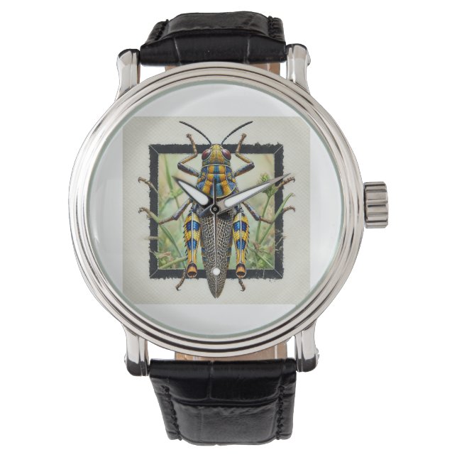 Relógio Pygmy Grasshopper 020924IREF232 - Watercolor (Frente)