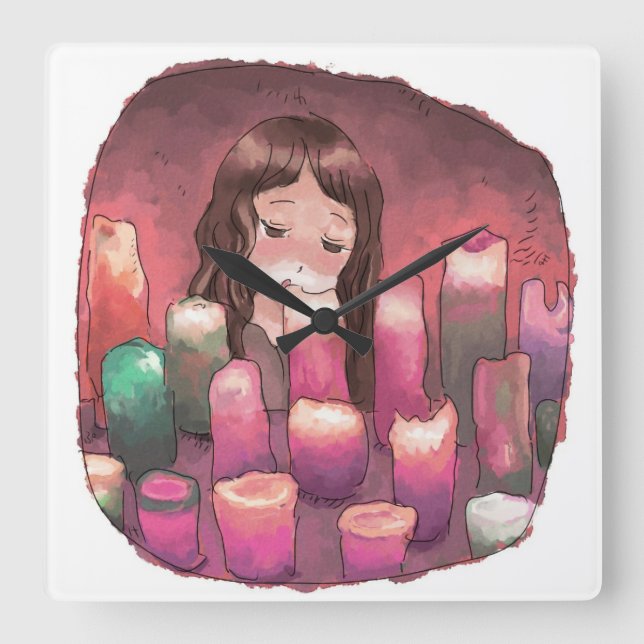 RELÓGIO QUADRADO さ く に な じ (Frente)