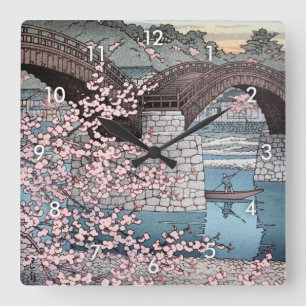 Relógio Quadrado 錦帯橋の春宵, primavera na ponte de Kintai, 