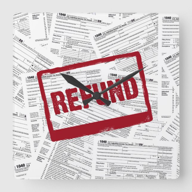 Relógio Quadrado 1040 Formulários fiscais para 2020 (Frente)