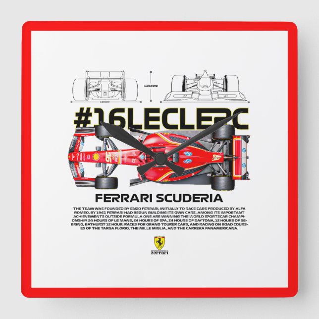 Relógio Quadrado 16 leclerc (Frente)