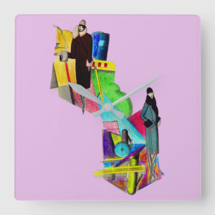 Relógio Quadrado 1930s art deco women print