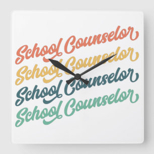 Relógio Quadrado 1/2 - De Volta Ao Conselheiro Da Escola De Vintage