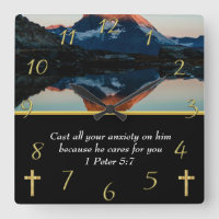 1 Peter 5:7 Lago cristão Faith Moutain