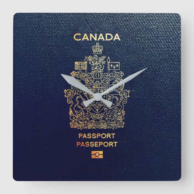 Relógio Quadrado [200] Cobrir de passaporte canadiano (Frente)