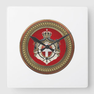 Relógio Quadrado [200] Ordem de Malta - Casaco de armas SMOM
