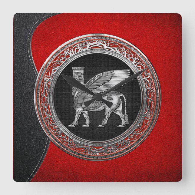 Relógio Quadrado [200] Touro Assírio - Silver Lamaçu (Frente)