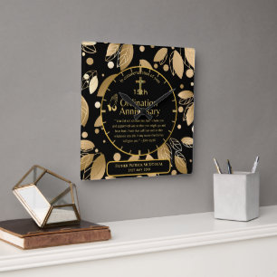 Relógio Quadrado 25 Pastor Priest Anniversário Gift Ordination ANY