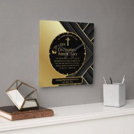 Relógio Quadrado 25 Pastor Priest Anniversário Gift Ordination ANY