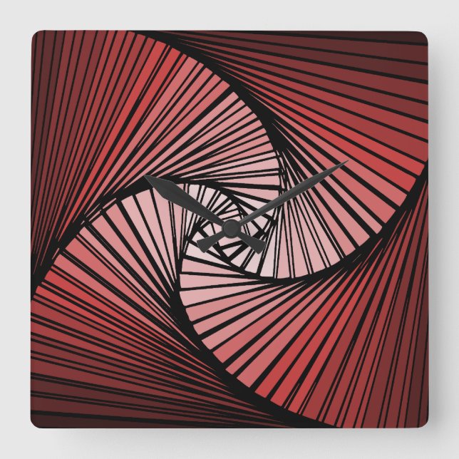 RELÓGIO QUADRADO 3次元　スパイラル　時計 (Frente)