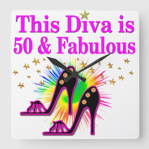 RELÓGIO QUADRADO 50 E FABULOSO