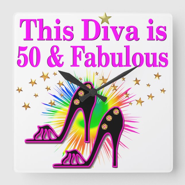 RELÓGIO QUADRADO 50 E FABULOSO (Frente)