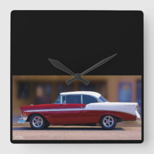 RELÓGIO QUADRADO '56 CHEVY BEL-AIR CLOCK
