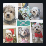 Relógio Quadrado 5 Ângulos Modernos do Meio século Funky de Colagem<br><div class="desc">Use cinco imagens para criar uma colagem de fotos única e louca. Talvez seja necessário tentar algumas fotos para ver quais funcionam nas diferentes áreas. Se precisar mover alguma coisa,  clique no botão personalizar para fazer alterações.</div>