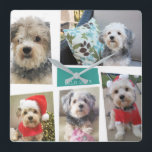 Relógio Quadrado 5 Ângulos Modernos do Meio século Funky de Colagem<br><div class="desc">Use cinco imagens para criar uma colagem de fotos única e louca. Talvez seja necessário tentar algumas fotos para ver quais funcionam nas diferentes áreas. Se precisar mover alguma coisa,  clique no botão personalizar para fazer alterações.</div>