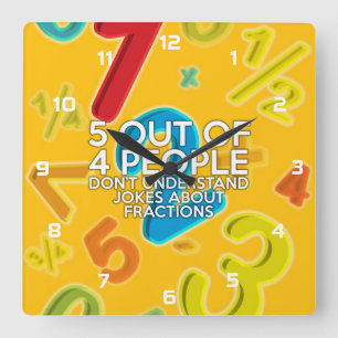 RELÓGIO QUADRADO 5 EM 4 PESSOAS