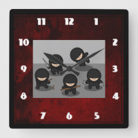 5 Pequenos ninjas posando com armas