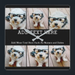 Relógio Quadrado 6 Colagem de Fotos 2 Linhas de Texto — CAN Editar<br><div class="desc">Uma colagem de 6 fotos quadradas com 2 linhas de texto destacadas no meio. Adicione "GRANDPA" ou "PAI" com foto das crianças e faça uma lembrança fofa para a família. Adicione seus fotos favoritos a este modelo divertido. Você pode usar fotos quadradas ou quaisquer fotos para esta grade.</div>