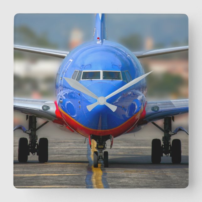 RELÓGIO QUADRADO 737 AERONAVE (Frente)