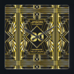 Relógio Quadrado 80 Aniversário Art Deco Dourado Excelente Negro Ga<br><div class="desc">Celebre seu aniversário de marco em estilo com este design único ao estilo Art Deco, inspirado no Excelente Gatsby, com formas geométricas em ouro brilhante sobre fundo preto. Um elegante, elegante, neutro em termos de gênero parece perfeito para comemorar aquele aniversário especial com o gosto infuso de jazz dos anos...</div>