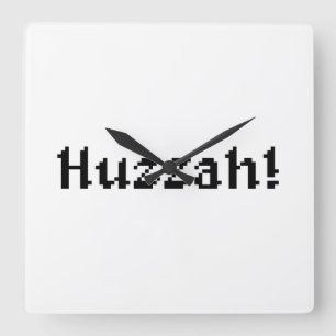 Relógio Quadrado 8 bocado Huzzah!