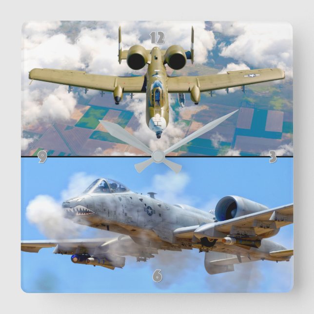 Relógio Quadrado A-10C THunderBOLT II (Frente)