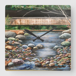 Relógio Quadrado A Arte Pinta Original Brook