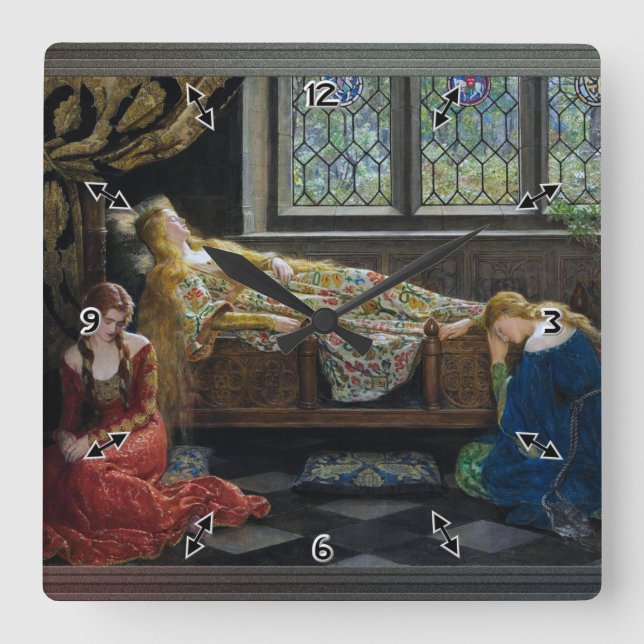 Relógio Quadrado A Beleza Sonora de John Collier (Frente)