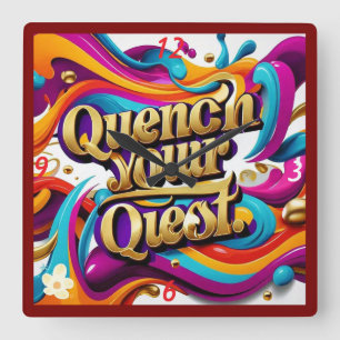 Relógio Quadrado "A Busca Começa"