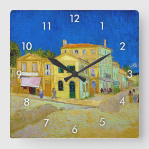 Relógio Quadrado A Casa Amarela, Van Gogh