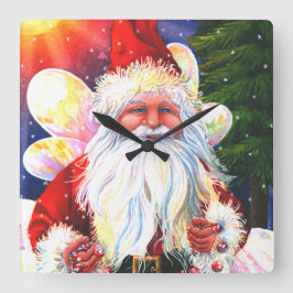 Relógio Quadrado A Fada Papai Noel