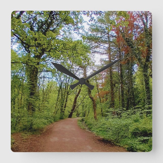 Relógio Quadrado A floresta (Frente)