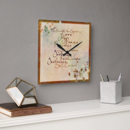 Relógio Quadrado A Fruta do Espírito