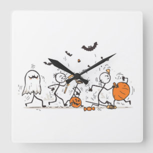 Relógio Quadrado A Grande Luta de Doces de Halloween – Bastão Diver