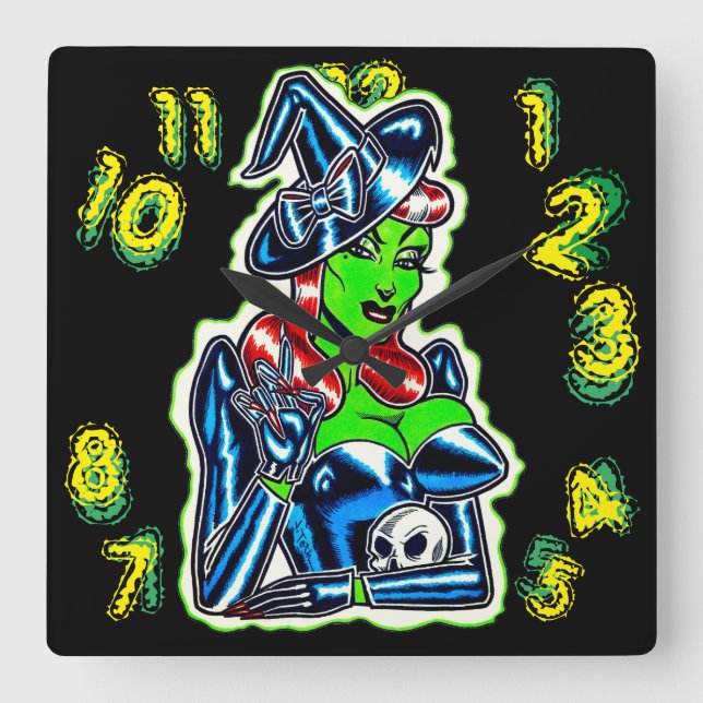 Relógio Quadrado A Hora de Testemunha (Frente)