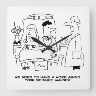 Relógio Quadrado A maneira do doutor não está certa. Medicina