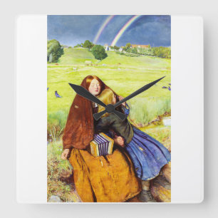 Relógio Quadrado A Menina Cega por John Everett Millais