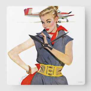 Relógio Quadrado A Menina Que Roubou Aviões