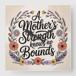 Relógio Quadrado A Mother's Strength Knows No Bounds