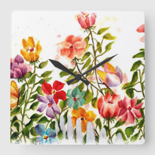 RELÓGIO QUADRADO A PATA DO CÃO IMPRIME A CERCA DO JARDIM